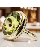Yellow Peridot 14K Yellow gold Ring Vintage Jewlery vrc285y